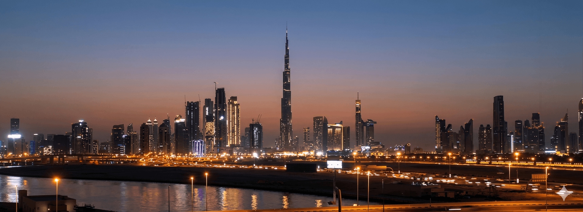 Dubai skyline at night